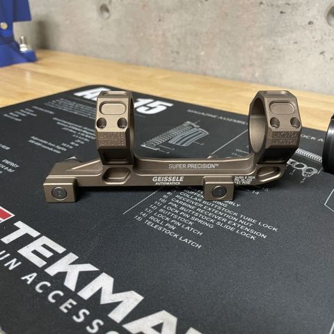 Geissele 34mm, 1.5” high, 0MOA, Extended Super Precision Mount in DDC 