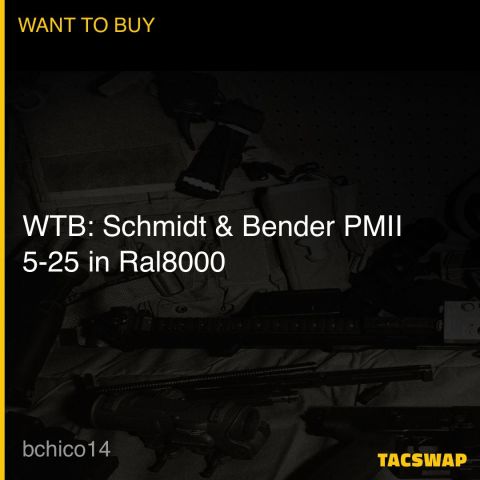 WTB: Schmidt & Bender PMII 5-25 in Ral8000