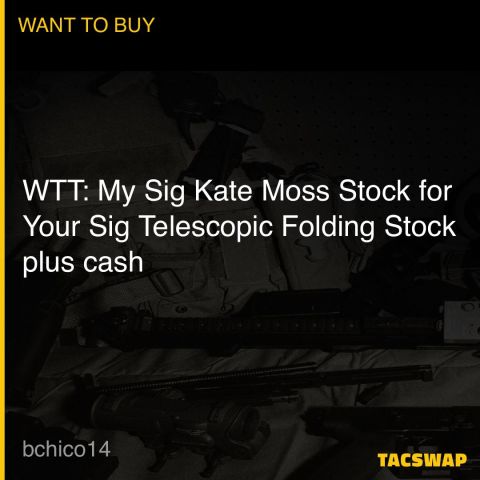 WTT: My Sig Kate Moss Stock for Your Sig Telescopic Folding Stock plus cash 