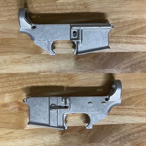 80% Lower from Firearms unknown. 7075-T6 Aluminum. Same profile as Colt lowers for anyone looking to clone.