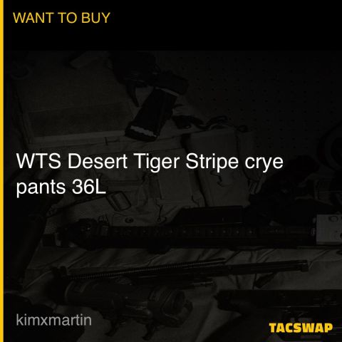 WTS Desert Tiger Stripe crye pants 36L