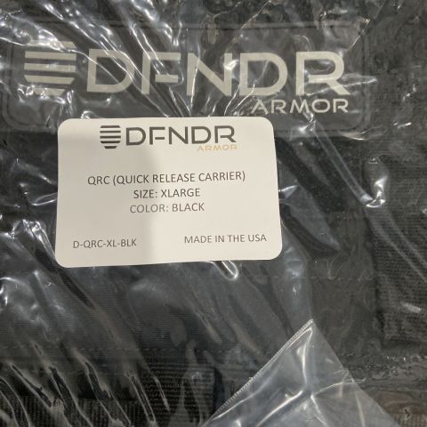 Dfndr xl qrc 1.0 11x14 black unopen