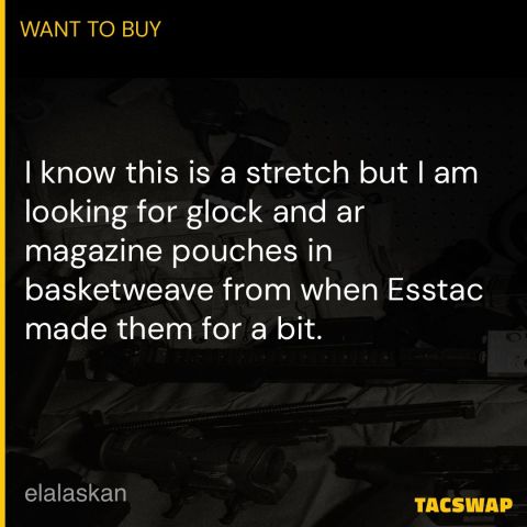 ISO Basketweave Esstac Pouches