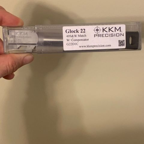 KKM Barrel with comp, .40 S&W

Has 200 rounds through it, but I converted my 22 to 9mm so no longer need it.