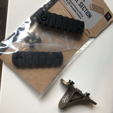 True north grip stop mlok and 2  7 panel magpul aluminum pic panels mlok 
