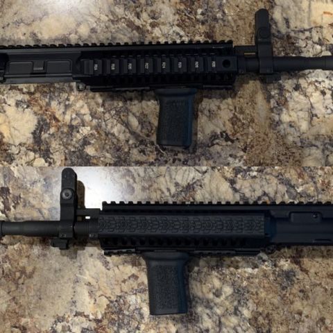 Colt 6940 with Scalarworks rear sight, bcm grip, bolt carrier group, charging handle

Not looking to part out