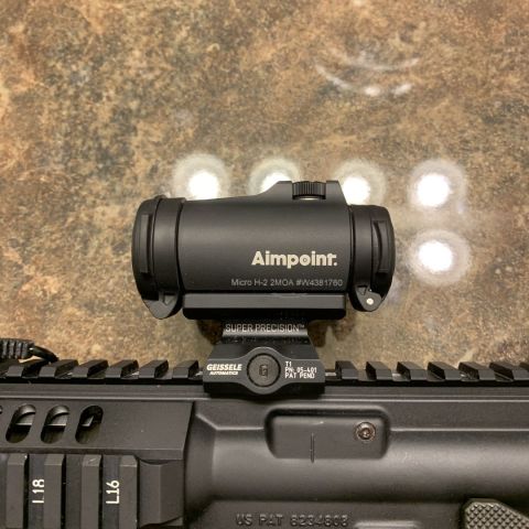 Geissele Aimpoint micro mount, absolute cowitness 