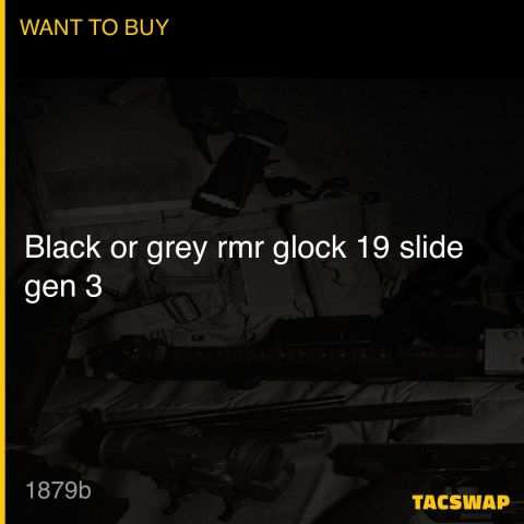 Black or grey rmr glock 19 slide gen 3
