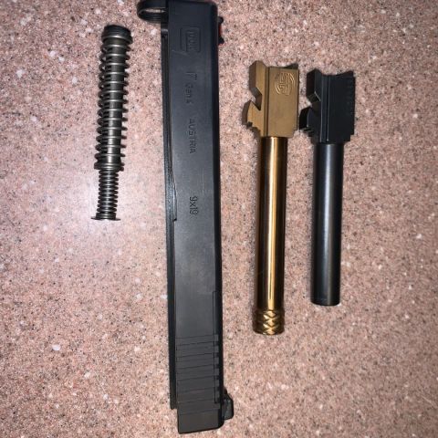 Glock 17 gen 4 slide cut for Trijicon RMR. W/ night sights. Comes with factory barrel and Surefire/ZEV threaded barrel. 