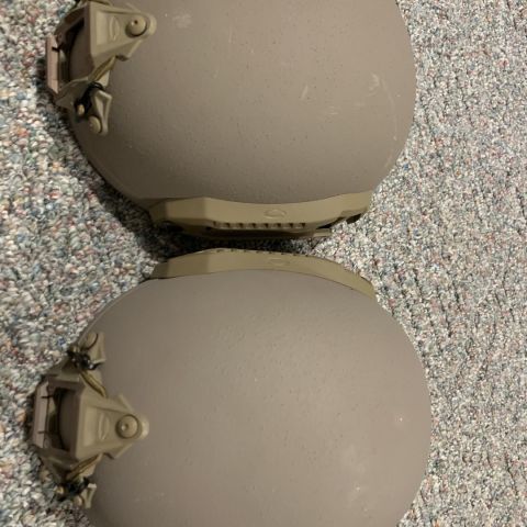 Ops Core FAST Maritime ballistic helmet tan. “Super high cut”. Size Medium. Has new Ops Core Bunjee Shroud