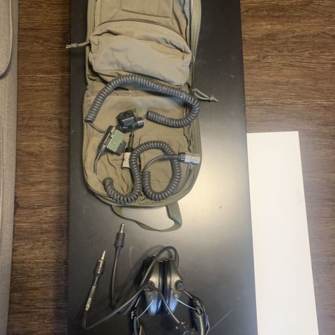 MSA dual comm headset with 2 PTTs and case. 904-716-1439 text me to make a deal 