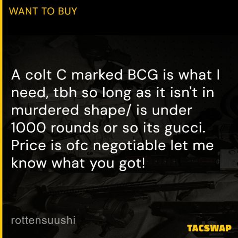 WTB Colt C marked BCG