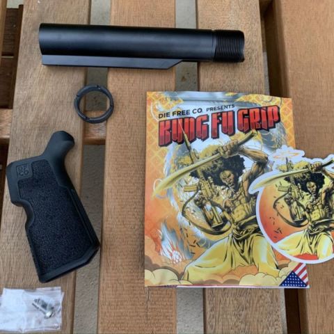 Kung fu grip and buffer tube