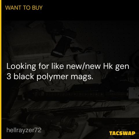 Hk Gen 3 polymer black mags