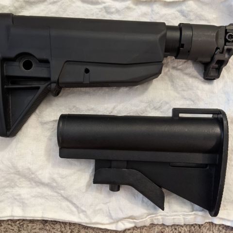 Sig complete M4 folder w/ BCM gunfighter stock $170; contract polymer car stock $50