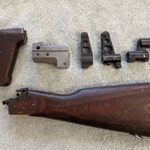 Romanian rear trunnion $25  Romanian MD63 FSP $20  Saiga Sporter take off gas block $20    IZZY 88 FSP $110 **Sold**  Polish Tantal Front Trunnion $110 **SOLD**  Romanian WASR wood stock $25 **SOLD**  Romanian Wood Grip $25 **SOLD**  Polish Beryl Handguard $25  **SOLD**  Polish Beryl Top Handguard $7  **SOLD**       