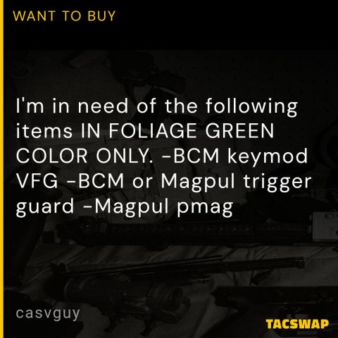 WANTED: Foliage green accessor