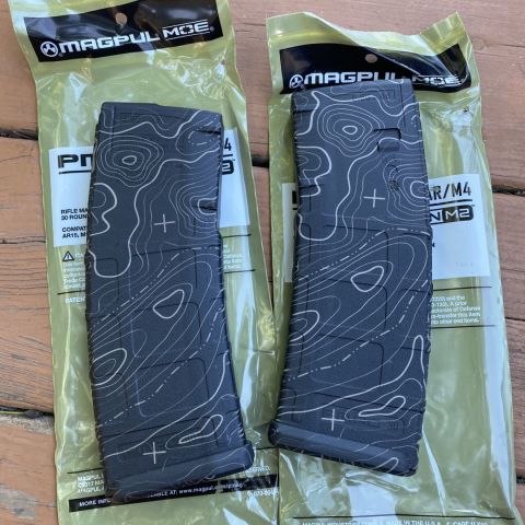 Topographic Map V2 Magpul Pmags Laser engraved. New design for the stands alone topographic magazines. These feature etching on all sides including the baseplate 