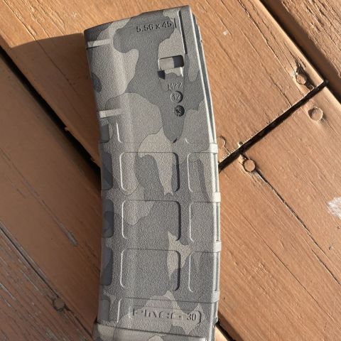 Urban grey camo magpul pmag laser engraved gen2. Pattern is lasered on all sides including baseplate creating a uniform pattern unlike many other companies. Sealed in original packaging. 