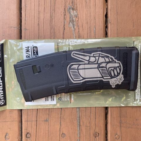 SupDef Tank graphic laser engraved magpul Pmag this is done on both sides and come re sealed in original packaging. This is the only one available 