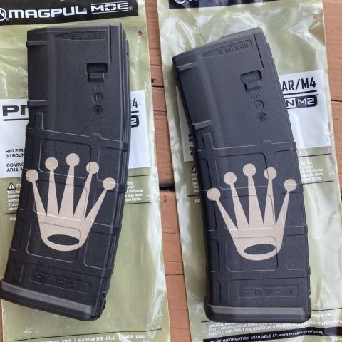 Ultimate “crown” FT\Rolly laser engraved magpul pmags. These are the only two available and iykyk. Etched on both sides and come re sealed in original packaging. 