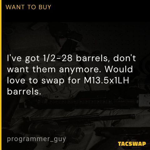 ISO Beretta 92 barrel 13.5x1LH