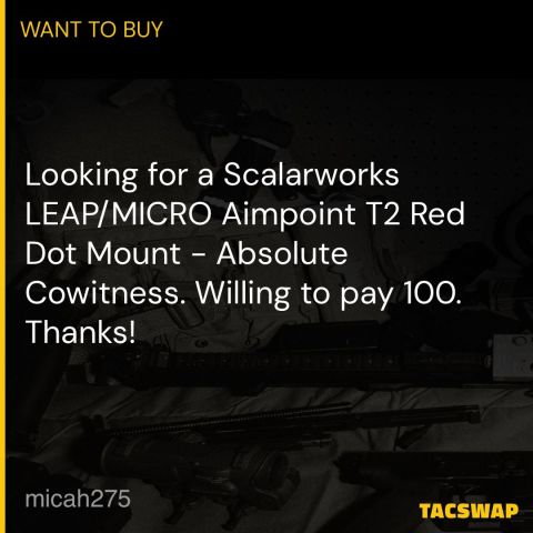 Scalarworks T2 Mount 1.42”