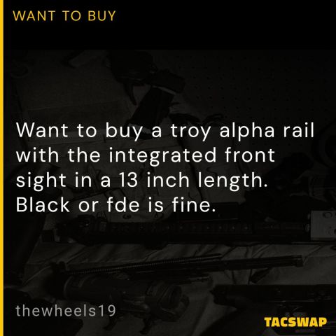 13 in troy alpha rail w/sigh