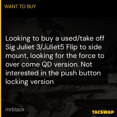 Sig Juliet3/5 FTS mount 