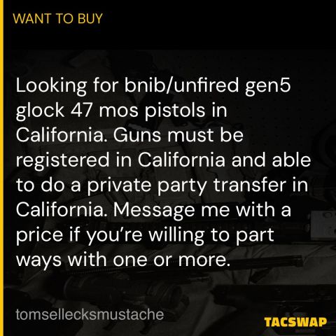 Bnib/unfired gen5 Glock 47 mos