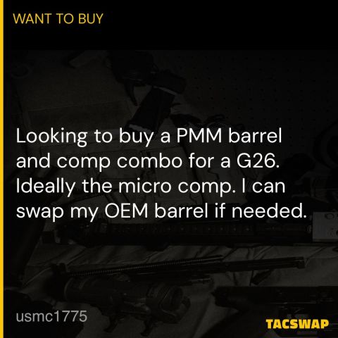 WTB PMM comp / barrel for G26