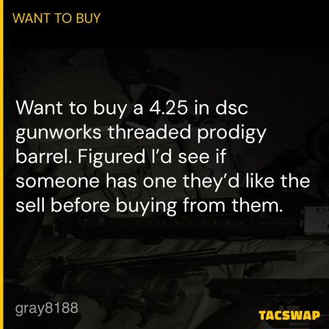 WTB threaded 4in prodigy barre