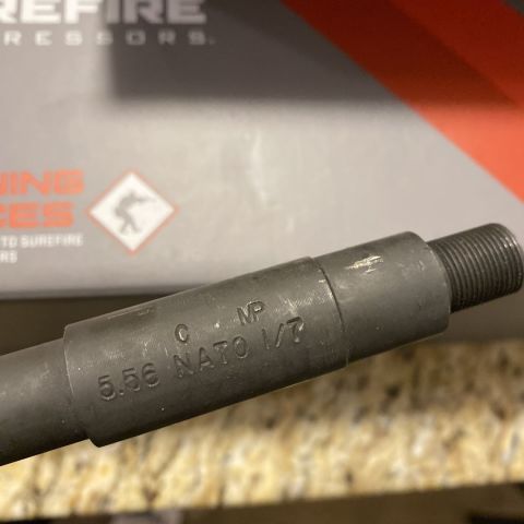 Colt 14.5 c mp marked. This one is govt profile(I have a socom one too but no so sure I wanna sell it)