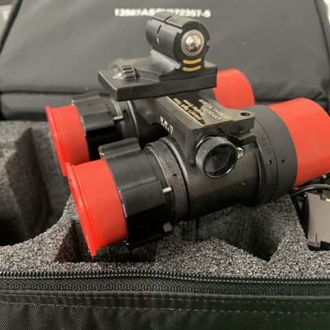 ANVIS flight googles with Wilcox ground mount and battery pack 