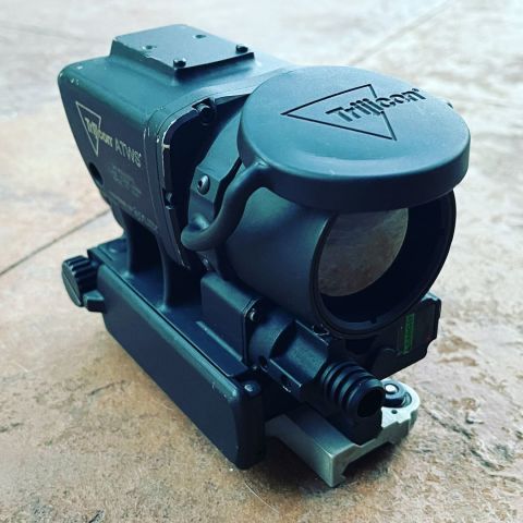 Trijicon/FLIR ATWS thermal clip on weapon sight.  640 resolution core, Larue QD mount. Designed for a ACOG but I run it with a LVPO or NXS scope. 