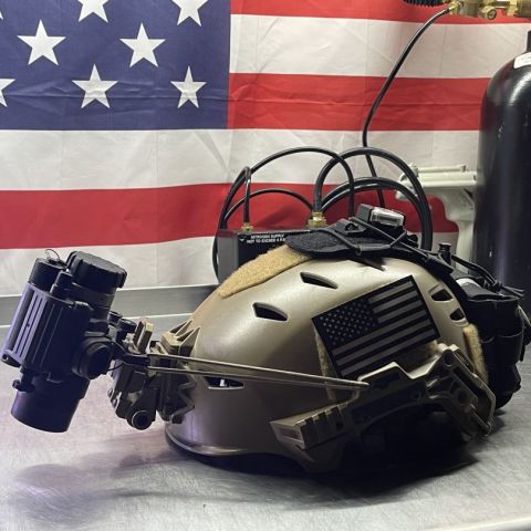 White phosphor Pvs 14 2164 FOM with viper housing helmet set ups available.  TW bump, Wilcox jarm, reproduction g24, counter weight and IR/ green stobe.  Real g24s available for another $350