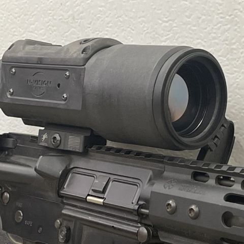 N-Vision Halo X-50 thermal weapon sight.  Newest Gen of Nvision scopes has built in recording, takes 18650 batteries, f1.1 lens cuts through fog.  This is my personal unit and has been well taken care of.  It has 4.5 years of factory warranty and includes the box batteries and charger.  