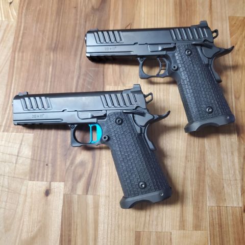 Staccato P 4.15, pistol with blue trigger is sold. 