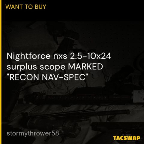 Nightforce nxs 2.5-10x24 WTB