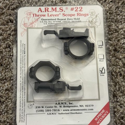 A.R.M.S. #22 Low 30 MM Rings