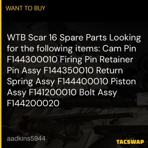 WTB Scar 16 Parts