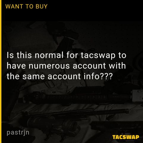 Is this normal for tacswap to have numerous account with the same account info???