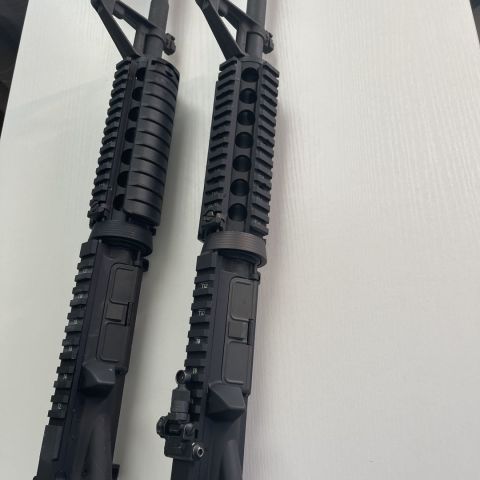 Stripped “M4 Clone” uppers with socom barrel. Bought new and never used them. One is colt with raised, other is raised A