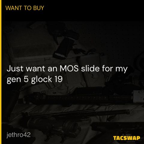 Glock 19 gen 5 MOS slide