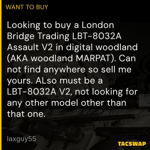 WTB LBT-8032A Assault V2