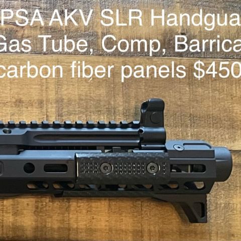 PSA AKV SLR Package - handguard, gas tube, linear comp, carbon fiber panels and barricade 