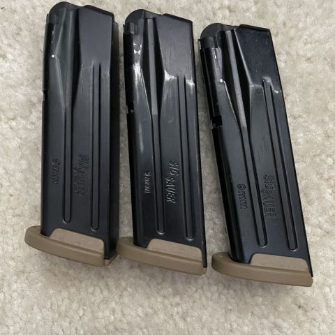3 Sig P320 15rd FDE mags