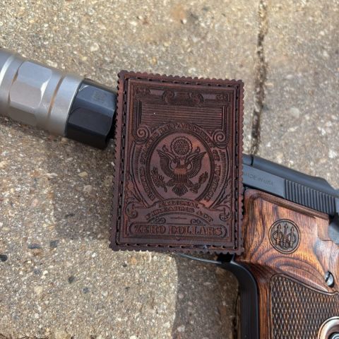 Leather Tax Stamp Velcro Patch