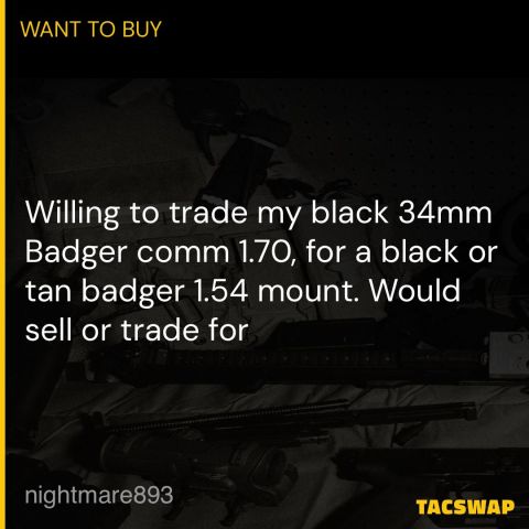 ISO badger COMM, 34MM 1.54