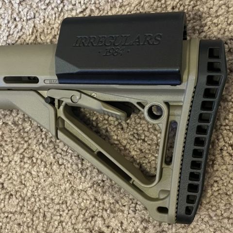 MAGPUL CTR stock, Enhance butt pad, SC Irregulars FEER riser. 